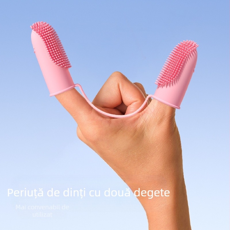 Periuță de dinți cu două degete pentru animale de companie, transfrontalieră, pentru câini și pisici, pentru animale de companie, set de curățare a dinților, instrument de curățare orală