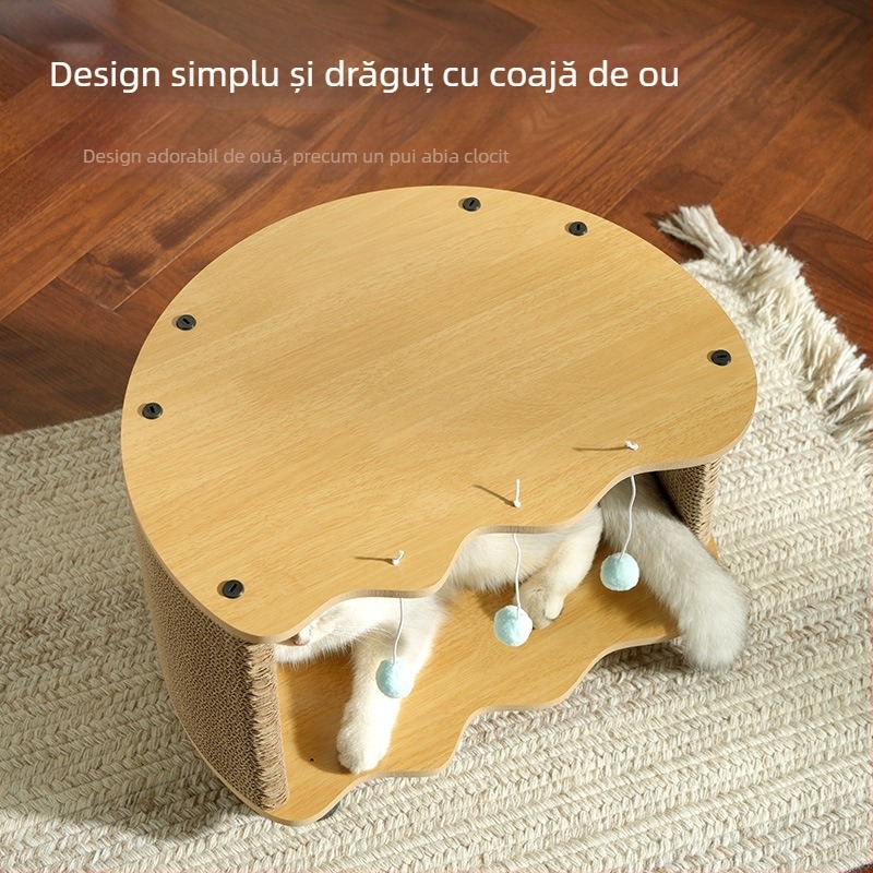 Novel Eggshell Cat Scratching Board Cat Nest Integrat Living Room Cafea Masă Universală Rezistent la Uzură și Disprețuitor Pisici Supplies Toy