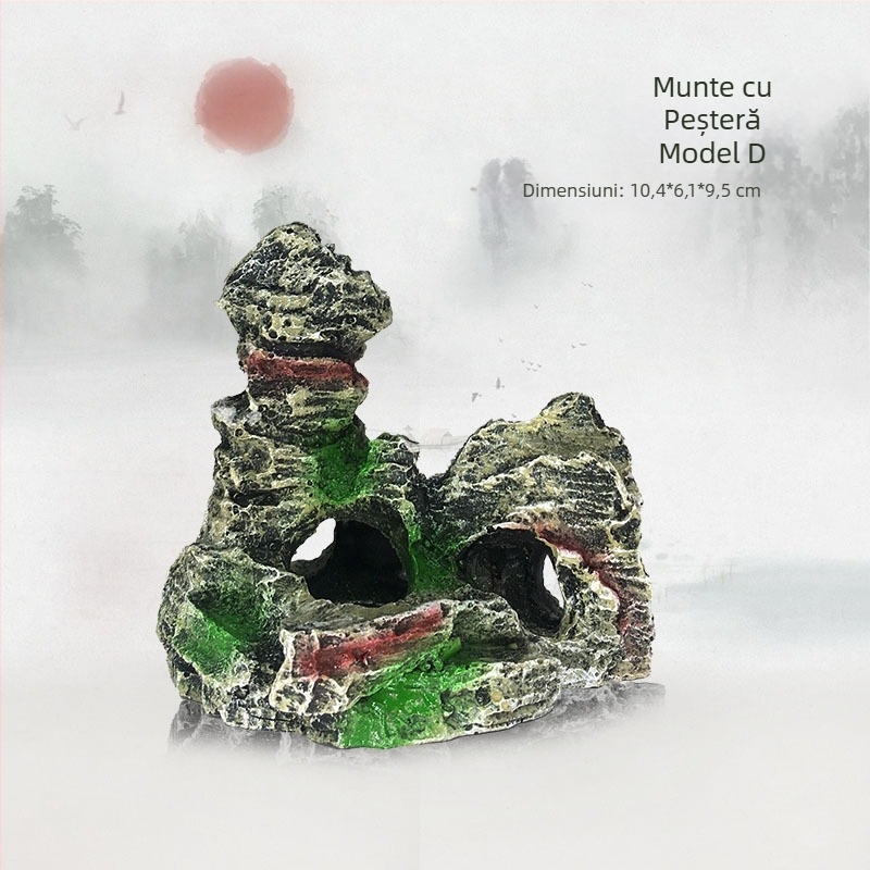 Ornamente decorative pentru acvarii, amenajări peisagistice, simulare de stânci ornamentale, rășină, furnizare directă din fabrică, piatra fierbinte de munte, acvariu
