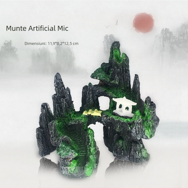 Ornamente decorative pentru acvarii, amenajări peisagistice, simulare de stânci ornamentale, rășină, furnizare directă din fabrică, piatra fierbinte de munte, acvariu