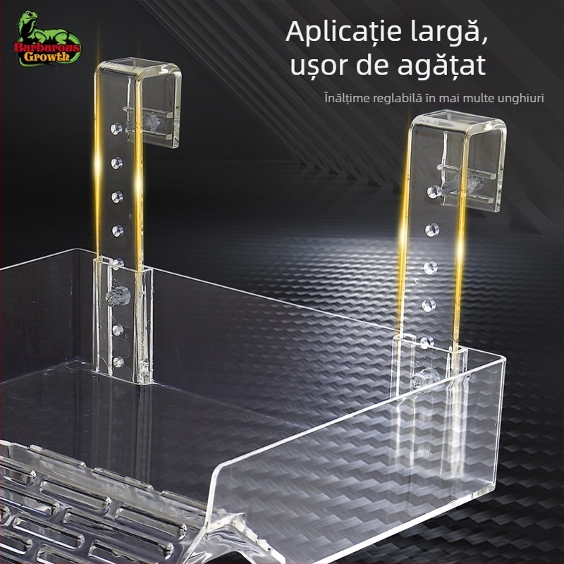 Masă de uscare acrilică pentru broaște țestoase braziliene, ghiveci de broaște țestoase pentru cățărat, peisaj, cutie de broaște țestoase transparentă, nivel ridicat al apei, insulă plutitoare, masă de broaște țestoase pentru uscare