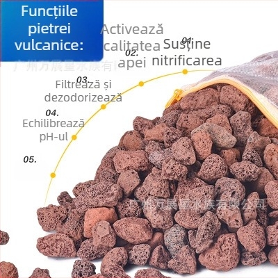 Acvariu de pește, piatră vulcanică, filtrare naturală pură, adsorbție a apei purificate, peisagistică, iaz de pește, filtrare a acvariului, material special arabic cu nisip de fund, material special pentru amenajarea teritoriului