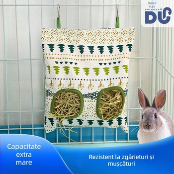 Hrănire cu fân pentru iepuri, sac de iarbă transfrontalier, rafturi pentru iarbă, en-gros, pentru iepuri, porcușori de Guineea, sac de hrănire cu fân agățat, sac de iarbă pentru iepuri
