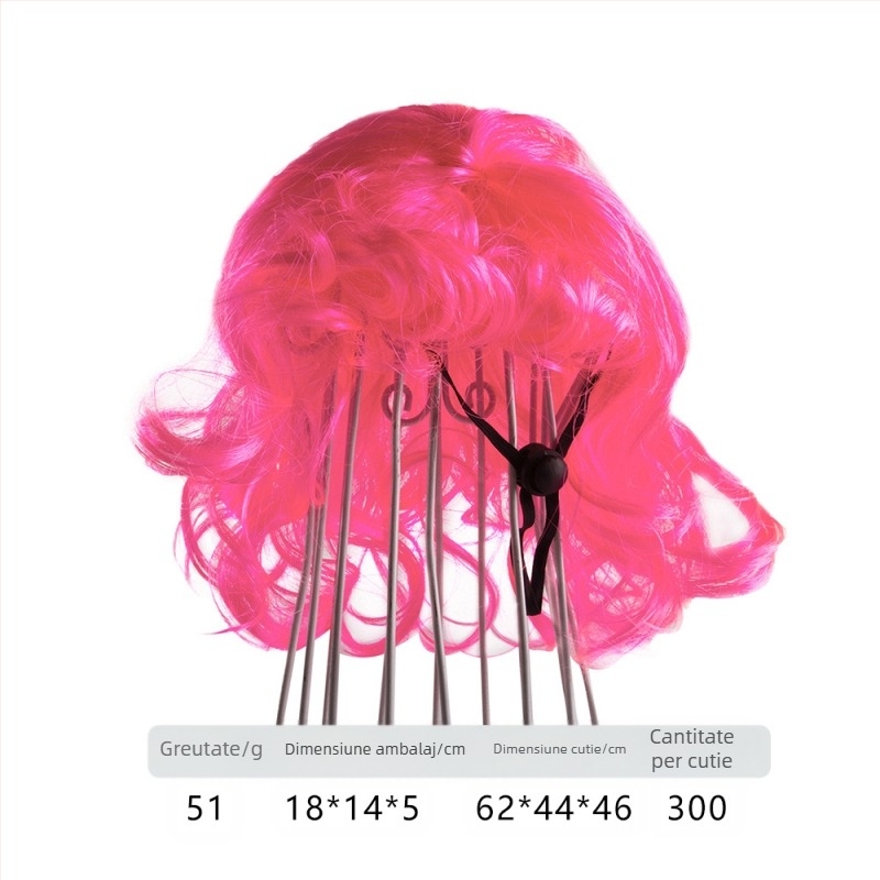 Perucă pentru animale de companie, coafură, câini, pisici, breton îngrijit, cap exploziv, rochie de pluș amuzantă, articole de sărbători