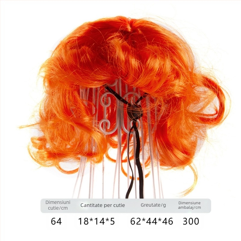 Perucă pentru animale de companie, coafură, câini, pisici, breton îngrijit, cap exploziv, rochie de pluș amuzantă, articole de sărbători