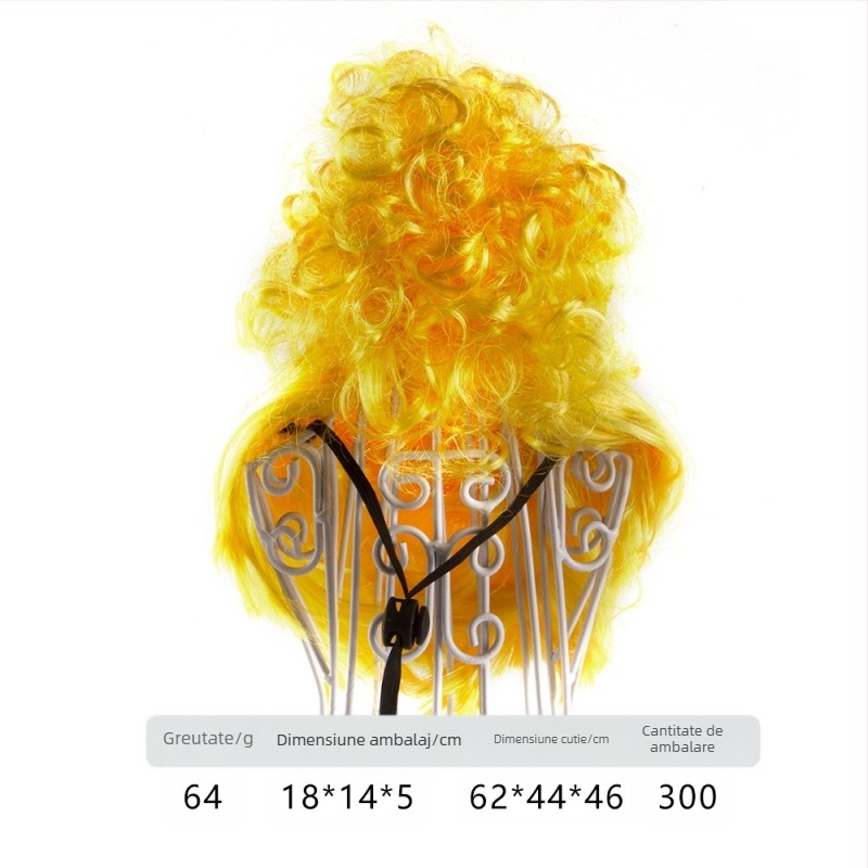 Perucă pentru animale de companie, coafură, câini, pisici, breton îngrijit, cap exploziv, rochie de pluș amuzantă, articole de sărbători