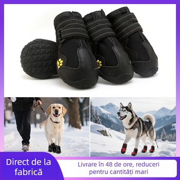 Pantofi de toamnă și de iarnă impermeabili, caldi, pentru câini Golden Retriever, Husky, Border Collie, de mărime medie și mare, pentru câini transfrontalieri europeni și americani, cei mai bine vânduți