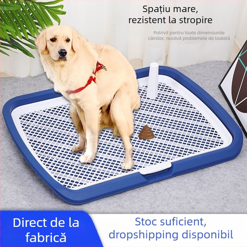 Toaletă supradimensionată pentru câini, toaletă plată pentru câini, toaletă anti-stropire pentru animale de companie, detașabilă, ușor de curățat, bazin de urină pentru câini, en-gros