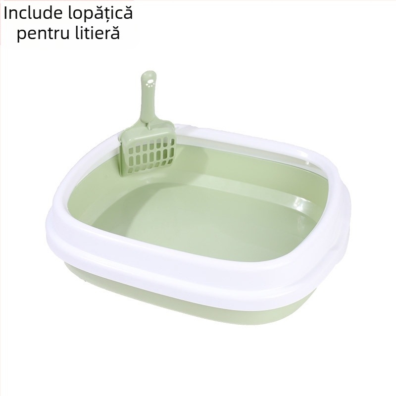 Litiera mare pentru pisici, supradimensionată, complet semi-închisă, toaletă pentru pisici, extra mare, anti-stropire, litiera pentru pisici, consumabile pentru animale de companie