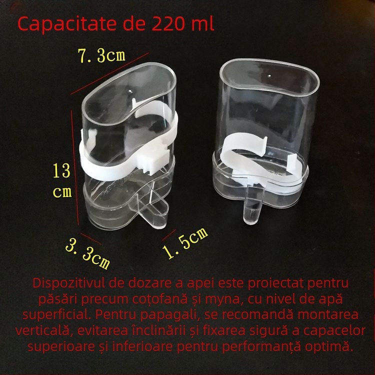 myna myna piele de tigru papagal pasăre cu distribuitor automat de apă hrănitor cu apă hrănitor pentru păsări porumbei provizii pentru păsări transparente