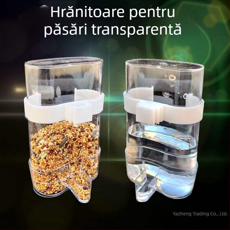 myna myna piele de tigru papagal pasăre cu distribuitor automat de apă hrănitor cu apă hrănitor pentru păsări porumbei provizii pentru păsări transparente