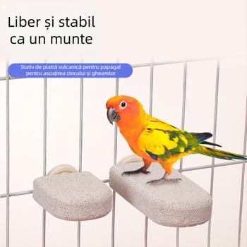Platformă de măcinare a înghețatei de papagal pentru a ameliora plictiseala, băț de gheare înghețat, bujor, xuanfeng, piele de tigru, platformă interactivă interesantă pentru sărituri cu piatră vulcanică