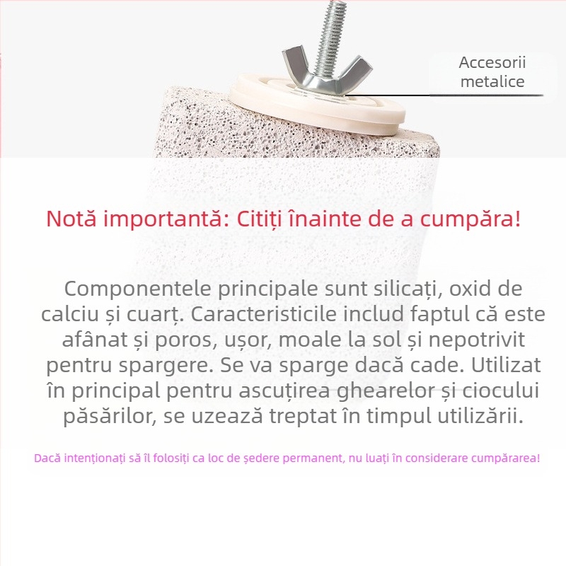 Platformă de măcinare a înghețatei de papagal pentru a ameliora plictiseala, băț de gheare înghețat, bujor, xuanfeng, piele de tigru, platformă interactivă interesantă pentru sărituri cu piatră vulcanică