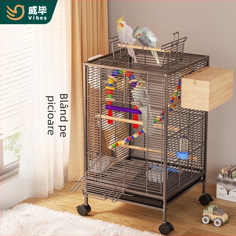 Colivie pentru păsări, stil nou, cruce de mătase, uz casnic, papagal, piele de tigru, bujor, Xuan Feng, graur, pasăre vie, soare mic, special, vilă mare