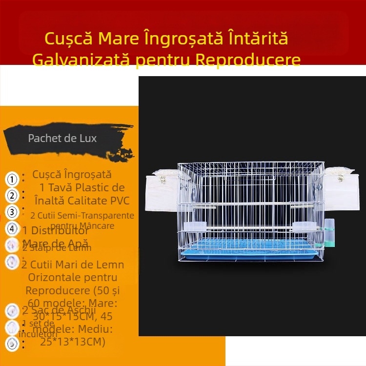 Nou mare îndrăzneață slabă galvanizată cușcă de reproducere bujor papagal cușcă de păsări Xuanfeng insectă porumbel mare cușcă de păsări