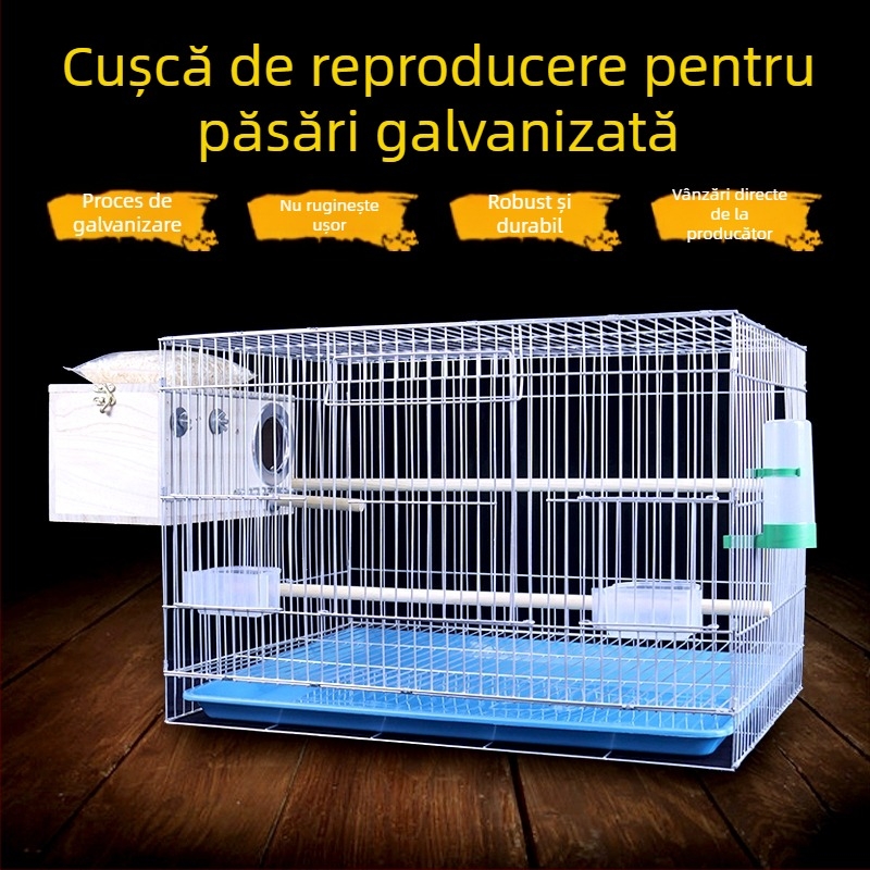 Nou mare îndrăzneață slabă galvanizată cușcă de reproducere bujor papagal cușcă de păsări Xuanfeng insectă porumbel mare cușcă de păsări