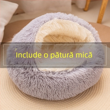 En-gros, cuib de cochilie semi-închis, cuib de animale de companie, covoraș rotund de pluș, covoraș cald de iarnă, cuib de pisică, cuib de câine care nu este putrezit