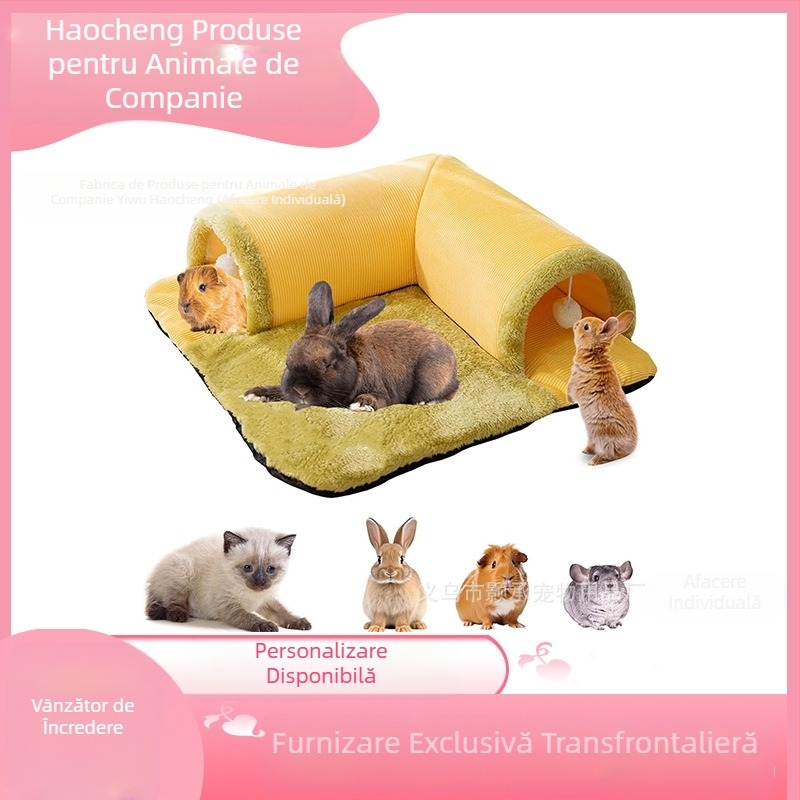 Cuib de pisică, cuib de hamster, cuib de porc de Guineea, sac de miere pentru hamster, Cyrus Dutch Pigs, cuib de evitare în formă de L, tunel de joc pentru iepuri