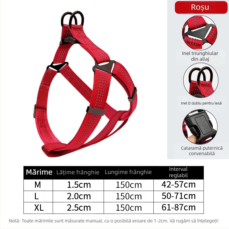 Lesă nouă pentru câini, fără mâini, pentru piept de câine de mărime medie, spate, articole pentru animale de companie, curea de piept, frânghie de mers pe jos pentru câini, en-gros