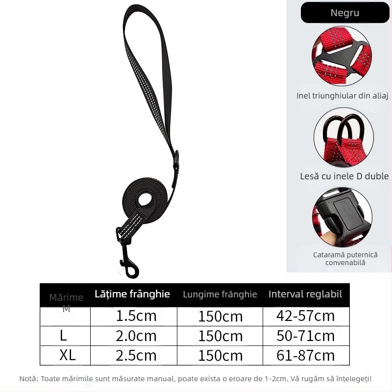 Lesă nouă pentru câini, fără mâini, pentru piept de câine de mărime medie, spate, articole pentru animale de companie, curea de piept, frânghie de mers pe jos pentru câini, en-gros