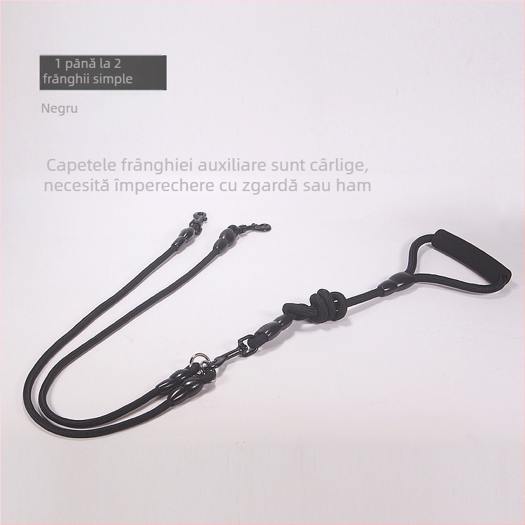 Detașabil pentru doi câini, o lesă cu două capete, pentru mersul pe jos, lesă pentru câini, lanț Teddy Golden Retriever, consumabile pentru câini mici și mari