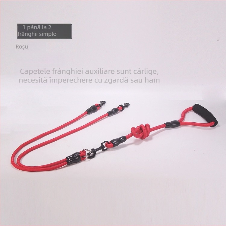 Detașabil pentru doi câini, o lesă cu două capete, pentru mersul pe jos, lesă pentru câini, lanț Teddy Golden Retriever, consumabile pentru câini mici și mari