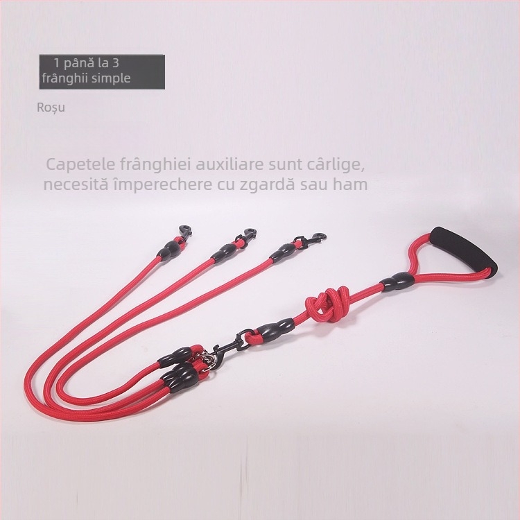 Detașabil pentru doi câini, o lesă cu două capete, pentru mersul pe jos, lesă pentru câini, lanț Teddy Golden Retriever, consumabile pentru câini mici și mari