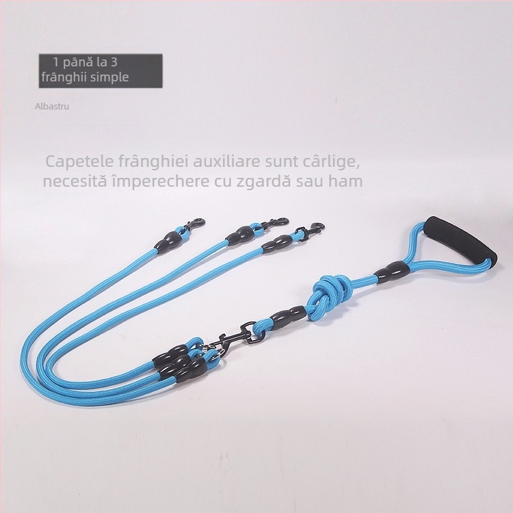 Detașabil pentru doi câini, o lesă cu două capete, pentru mersul pe jos, lesă pentru câini, lanț Teddy Golden Retriever, consumabile pentru câini mici și mari