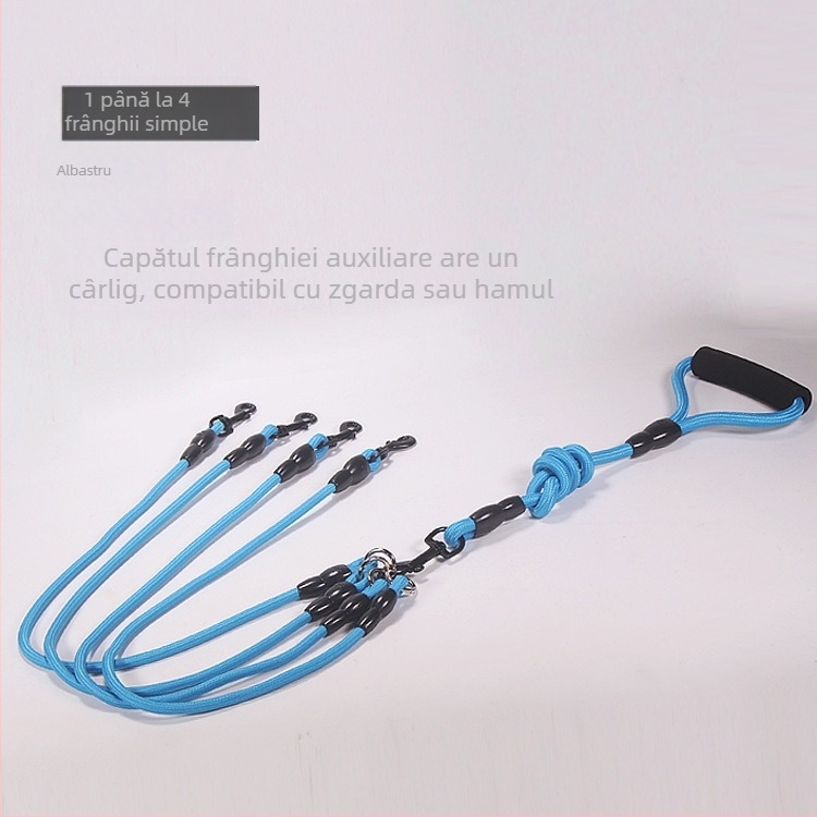 Detașabil pentru doi câini, o lesă cu două capete, pentru mersul pe jos, lesă pentru câini, lanț Teddy Golden Retriever, consumabile pentru câini mici și mari