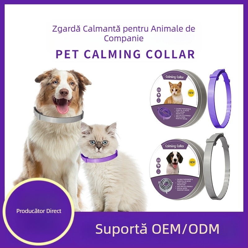Zgarda calmantă cu feromoni antistres pentru pisici și câini, cea mai bine vândută de pe Amazon, se adaptează la noul mediu Zgarda calmantă pentru animale de companie