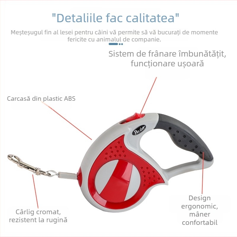Frânghie de tracțiune pentru animale de companie, retractor retractabil automat, frânghie de tracțiune pentru câini, anti-explozie, frânghie de plimbare pentru câini, lanț pentru câini, tracțiune pentru pisici