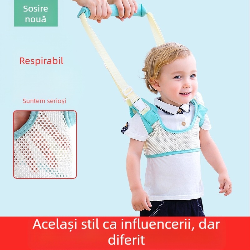 Centură de protecție pentru bebeluși, centură de protecție pentru talie, protecție anti-cădere, anti-cădere, pentru sugari și copii mici, bebeluși care învață să meargă, coardă de tracțiune cu dublă utilizare, artefact