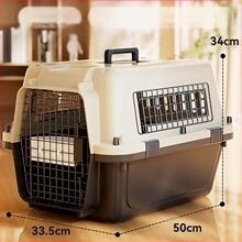 Cutie de aer simplă neagră United Airlines, cu spațiu mare, respirabilă, pentru pisici și câini, articole pentru animale de companie, en-gros