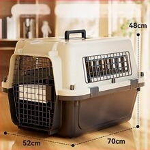 Cutie de aer simplă neagră United Airlines, cu spațiu mare, respirabilă, pentru pisici și câini, articole pentru animale de companie, en-gros