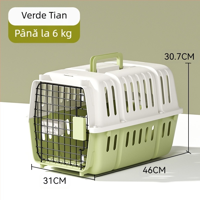 Cutie de aer simplă neagră United Airlines, cu spațiu mare, respirabilă, pentru pisici și câini, articole pentru animale de companie, en-gros