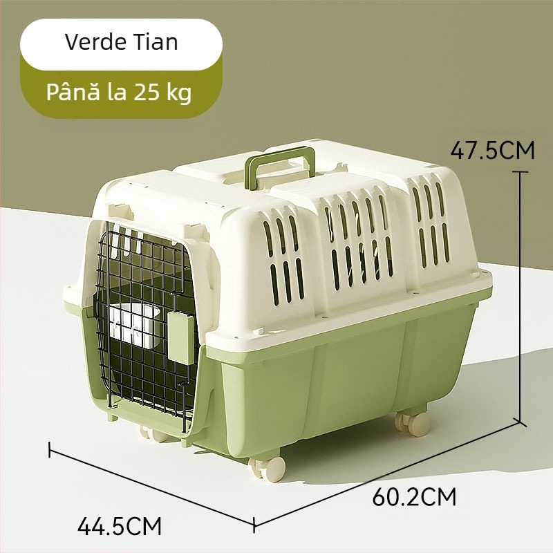 Cutie de aer simplă neagră United Airlines, cu spațiu mare, respirabilă, pentru pisici și câini, articole pentru animale de companie, en-gros