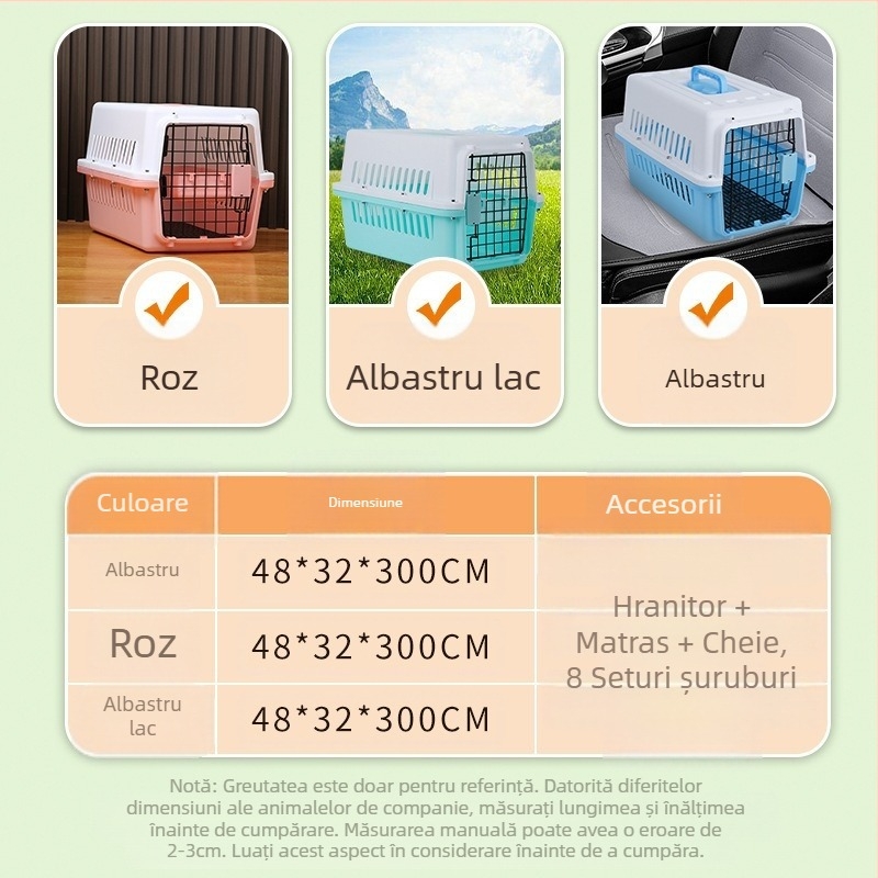 Pisică cu aer pentru animale de companie, cușcă pentru pisici, geantă portabilă pentru transportul aerian, cameră spațială pentru câini mici, cutie pentru transportul aerian