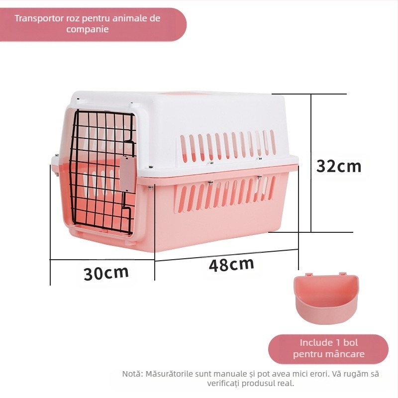 Pisică cu aer pentru animale de companie, cușcă pentru pisici, geantă portabilă pentru transportul aerian, cameră spațială pentru câini mici, cutie pentru transportul aerian
