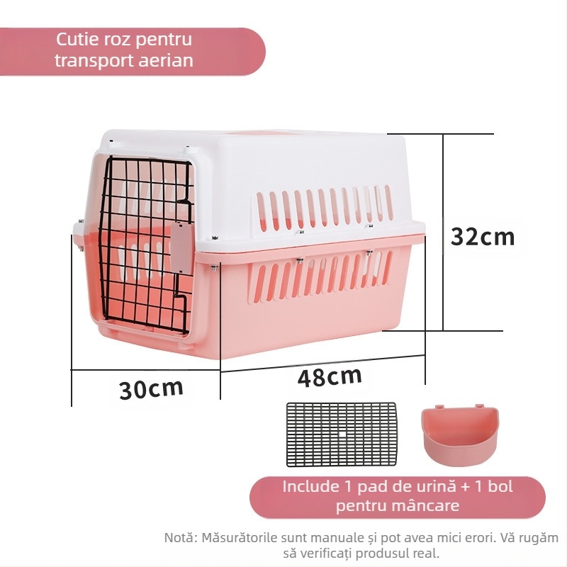 Pisică cu aer pentru animale de companie, cușcă pentru pisici, geantă portabilă pentru transportul aerian, cameră spațială pentru câini mici, cutie pentru transportul aerian