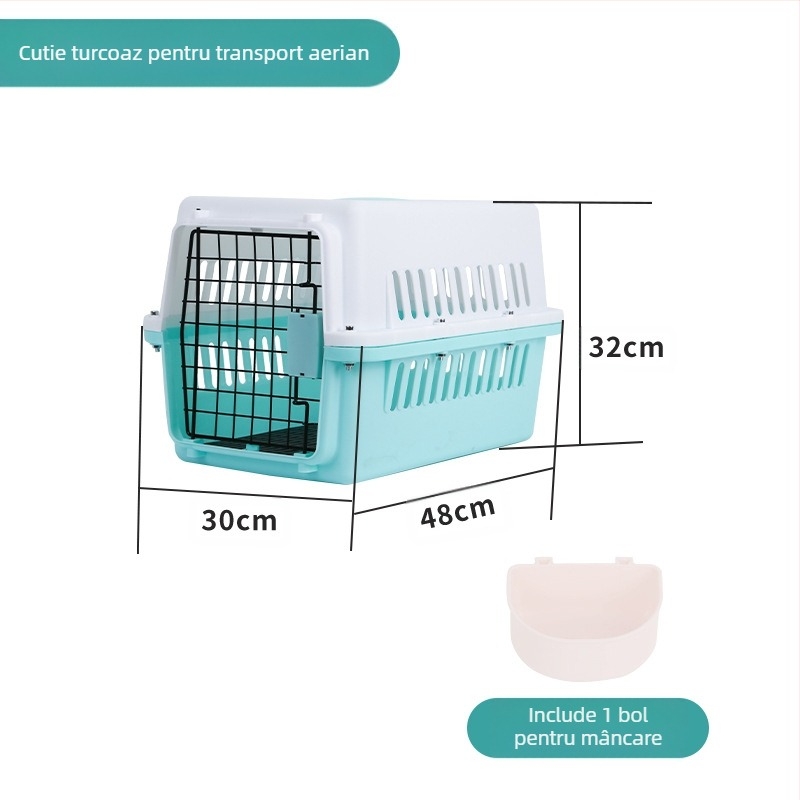 Pisică cu aer pentru animale de companie, cușcă pentru pisici, geantă portabilă pentru transportul aerian, cameră spațială pentru câini mici, cutie pentru transportul aerian
