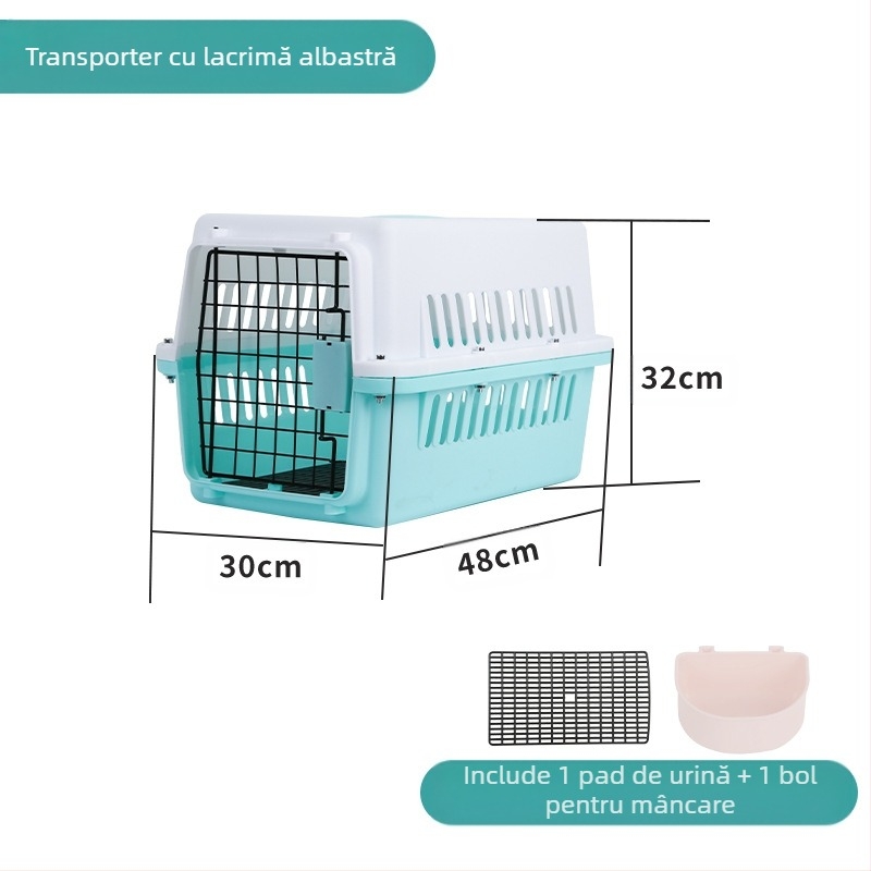 Pisică cu aer pentru animale de companie, cușcă pentru pisici, geantă portabilă pentru transportul aerian, cameră spațială pentru câini mici, cutie pentru transportul aerian
