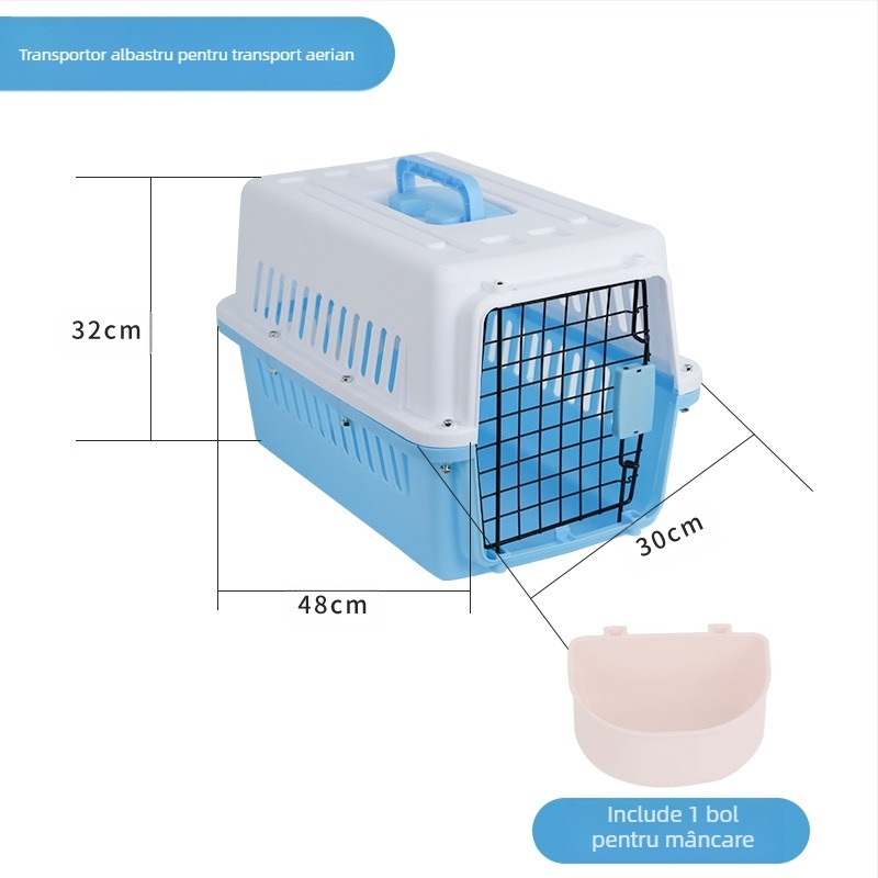 Pisică cu aer pentru animale de companie, cușcă pentru pisici, geantă portabilă pentru transportul aerian, cameră spațială pentru câini mici, cutie pentru transportul aerian