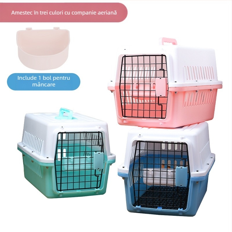 Pisică cu aer pentru animale de companie, cușcă pentru pisici, geantă portabilă pentru transportul aerian, cameră spațială pentru câini mici, cutie pentru transportul aerian