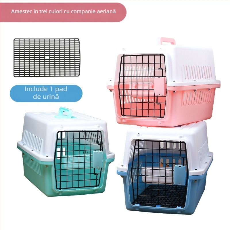 Pisică cu aer pentru animale de companie, cușcă pentru pisici, geantă portabilă pentru transportul aerian, cameră spațială pentru câini mici, cutie pentru transportul aerian