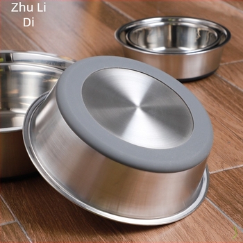 Bol pentru animale de companie din silicon fierbinte Amazon, bol pentru câini din oțel inoxidabil, bol pentru orez pentru câini, hrănire cu apă potabilă, en-gros, articole pentru animale de companie, bol pentru pisici