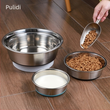 Bol pentru animale de companie din silicon fierbinte Amazon, bol pentru câini din oțel inoxidabil, bol pentru orez pentru câini, hrănire cu apă potabilă, en-gros, articole pentru animale de companie, bol pentru pisici