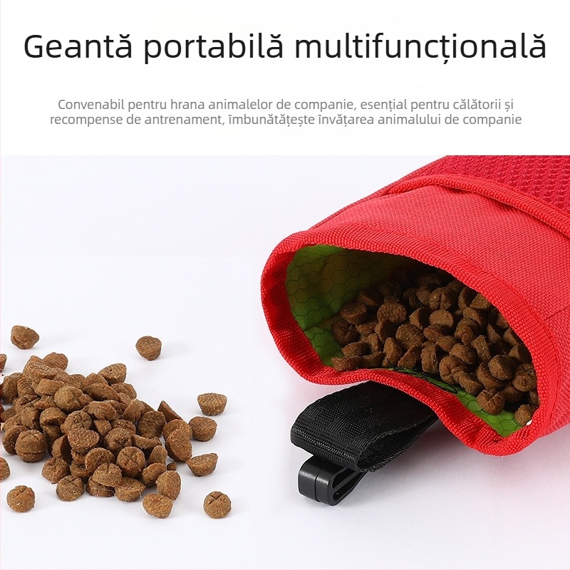 Geantă pentru gustări de animale de companie, vânzare transfrontalieră, geantă portabilă pentru talie pentru ieșiri, geantă pentru plimbări în aer liber cu câini, dresaj, hrană pentru câini
