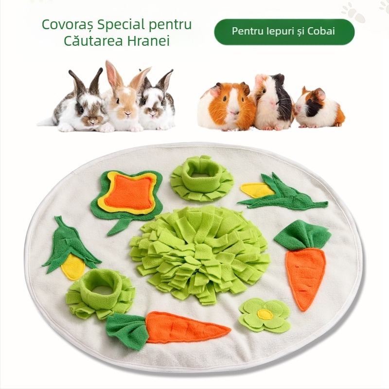 Covoraș de hrănire pentru iepuri, cobai, ameliorează mirosul emoțional de iepure Totoro, rotund, Amazon, nou, articole pentru animale de companie