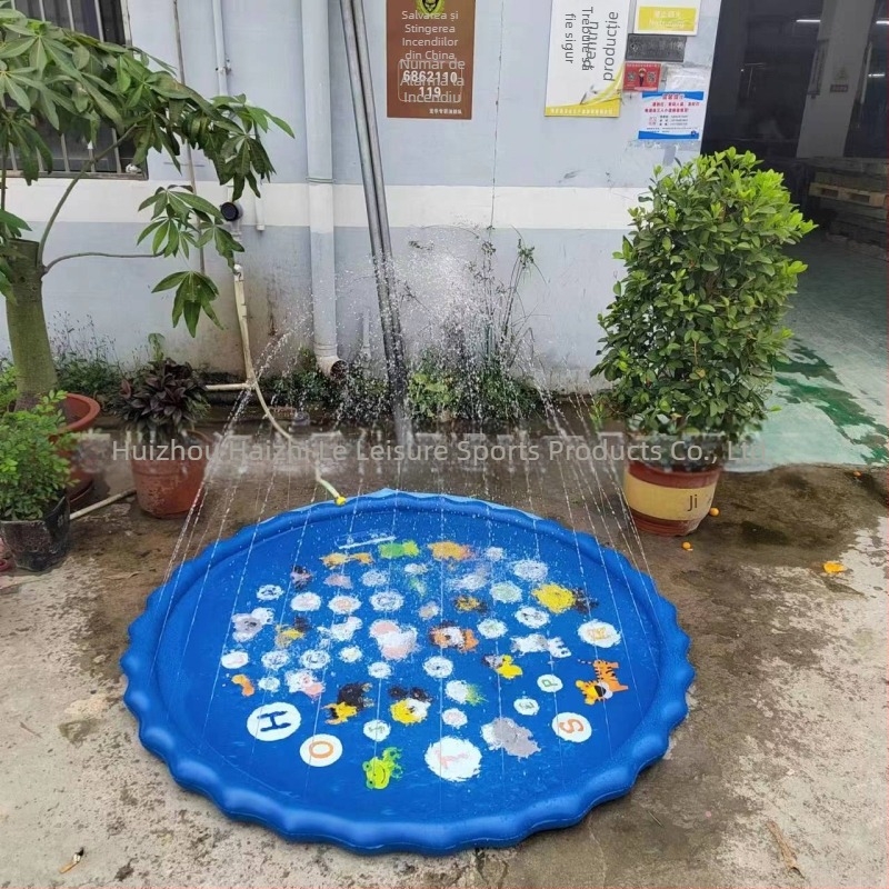 Spot 100CM150C170CM Covoraș de apă pentru copii în aer liber cu delfini, covoraș de apă cu litere din dantelă, covoraș de apă pentru animale de companie