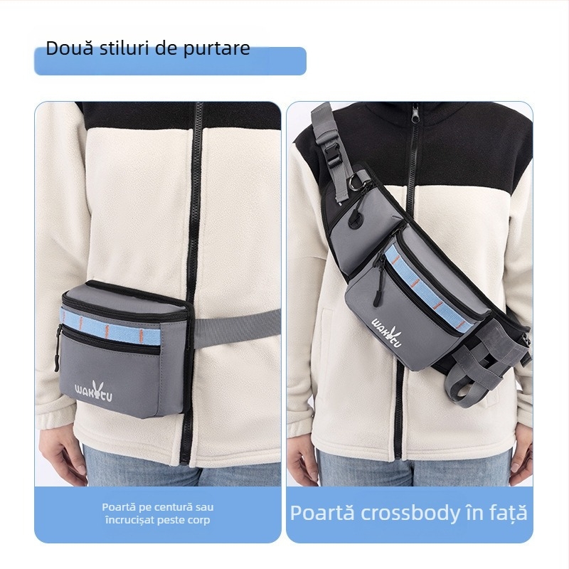 Wakytu, geantă de talie multifuncțională pentru dresaj de câini britanici, geantă de recompensă pentru animale de companie, geantă pentru gustări